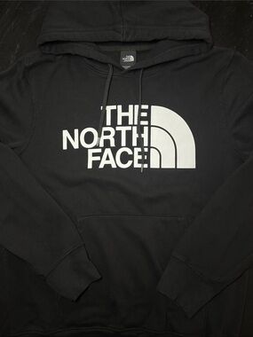 The North Face Black Hoodie with White Logo